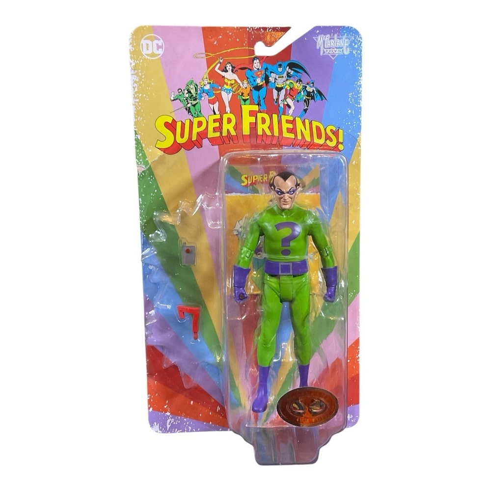 McFarlane Toys Super Friends Platinum Edition 6" Riddler Action Figure In Hand